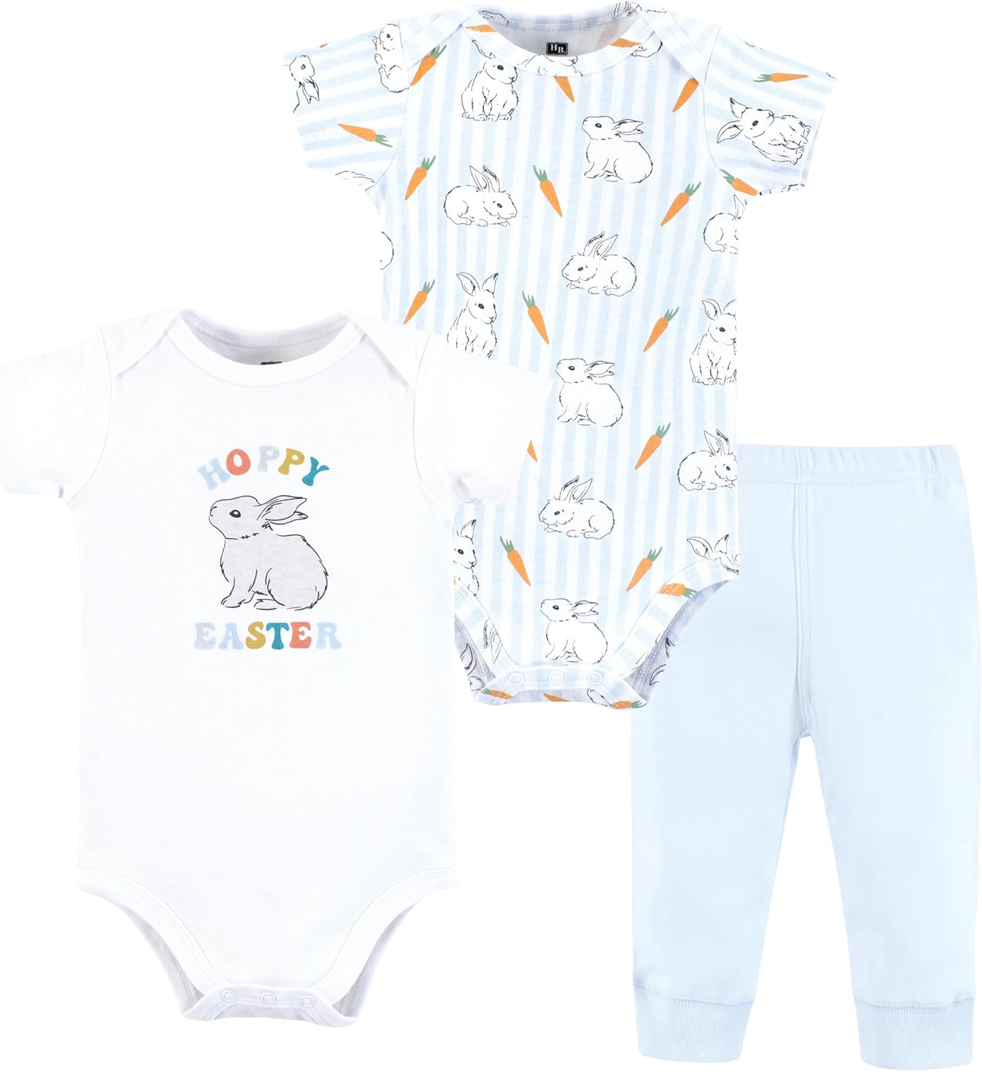 Hudson Baby Unisex Cotton Bodysuit and Pant Set