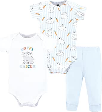 Hudson Baby - Set Di Body E Pantaloni In Cotone Per Neonato Unisex - Manica Lunga - Scritta Hola Ladies - Taglia Newborn