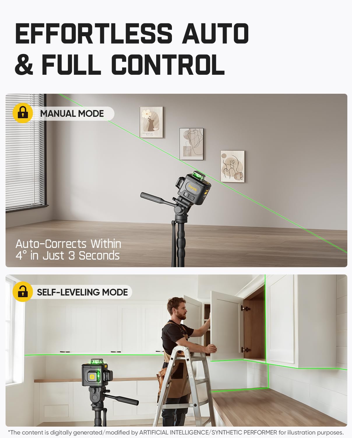 Fanttik D12 Ace Laser Level - 3x360° Self-Leveling -6