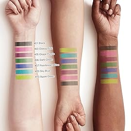 LemonSac 7 Colorful Eyeliner Pen Set, Eye Shadow Pencil, Pearl Eyeliner Kit Metallic Glitter Eye liner Pencil for Women Eye&Lip Liner Professional Eye Makeup Set Colorful Eye Color (7PCS B)