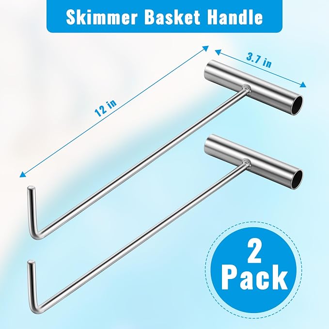 Gancho T para cesta de skimmer de piscina 2 piezas miniatura 3