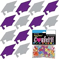 Vista 174 de Confeti Grad Cap Negro, Púrpura Combo - 2 bolsas de media onza (1 oz) (8400/8412)