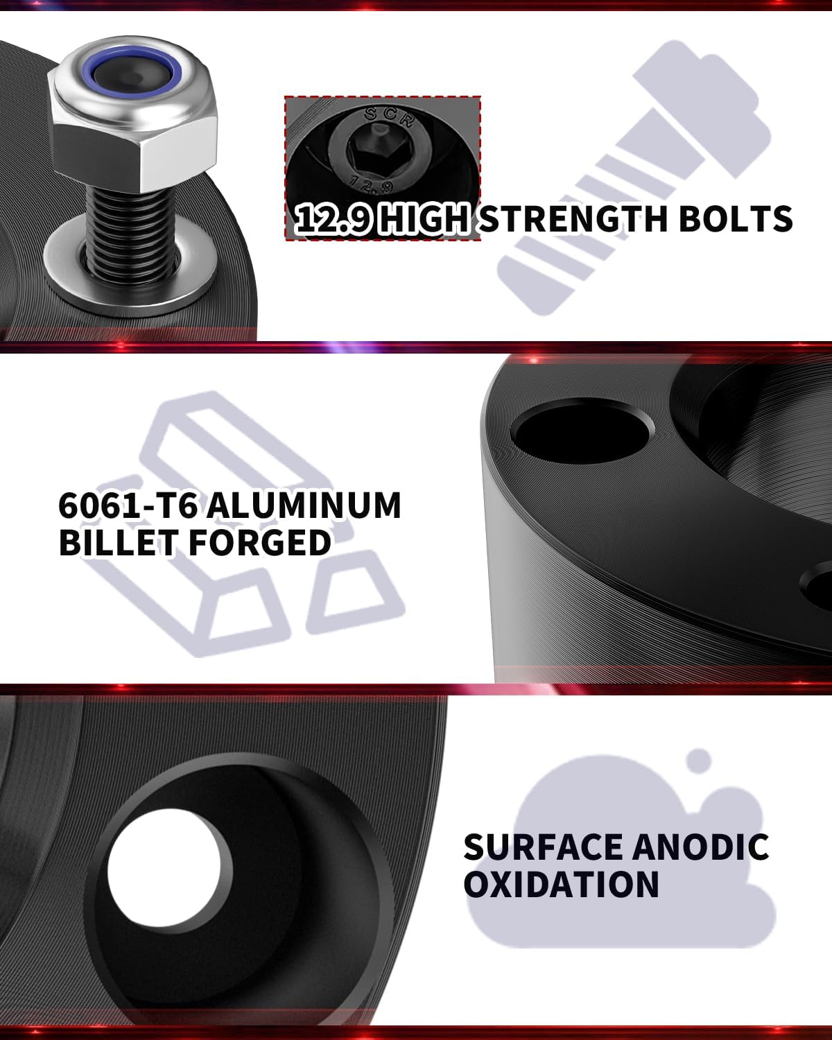 FLYCLE Leveling Lift Kits Compatible with 2004-2020 F150 4WD, 2.5 inch Front+2 inch Rear Strut Spacers Leveling Kit for F150 4WD