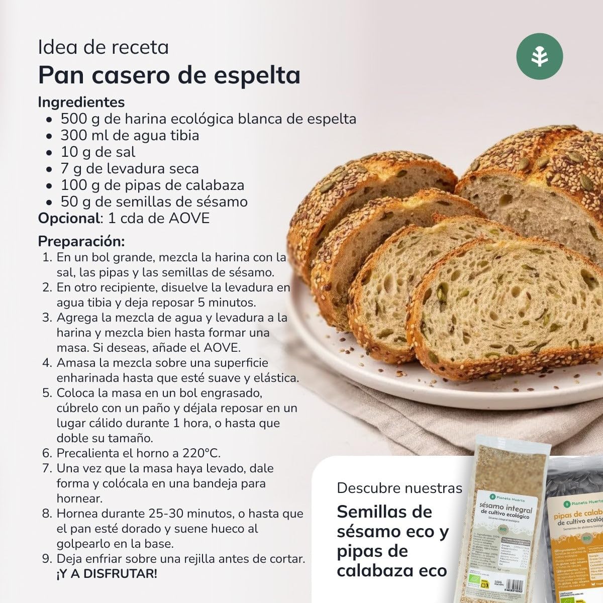 PLANETA HUERTO | Harina Blanca de Espelta Ecológica 5 Kg | Ingrediente Saludable y Versátil para Repostería y Panadería