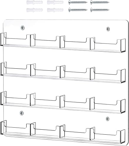 HBlife Soporte para tarjetas de visita de acrílico transparente, soporte de pared, organizador de múltiples tarjetas para tarjetas de regalo y