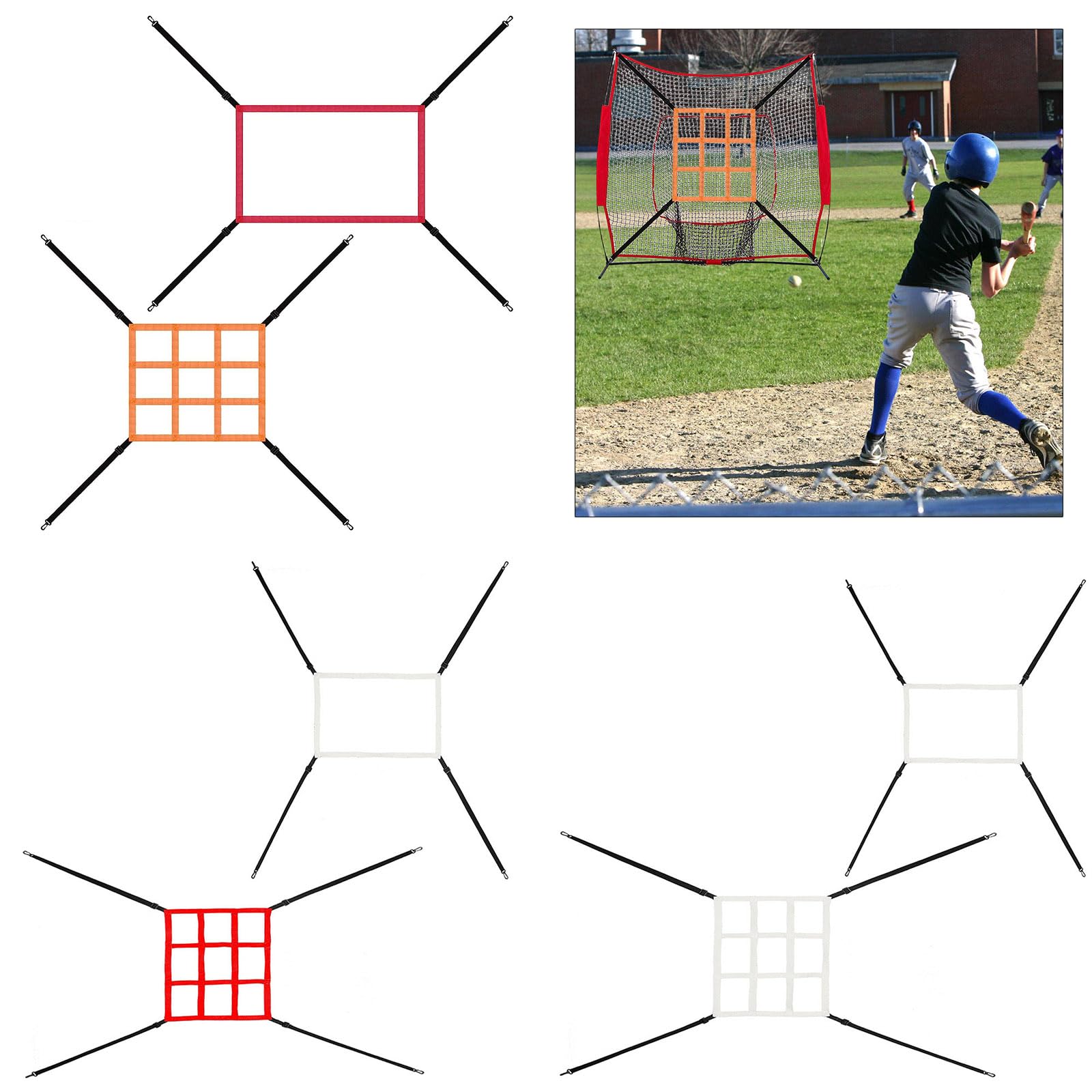 CHENZILIN Baseball Training Targets Net Batting Practices Nylon Net Baseball Practices for for Hitting Batting Catching