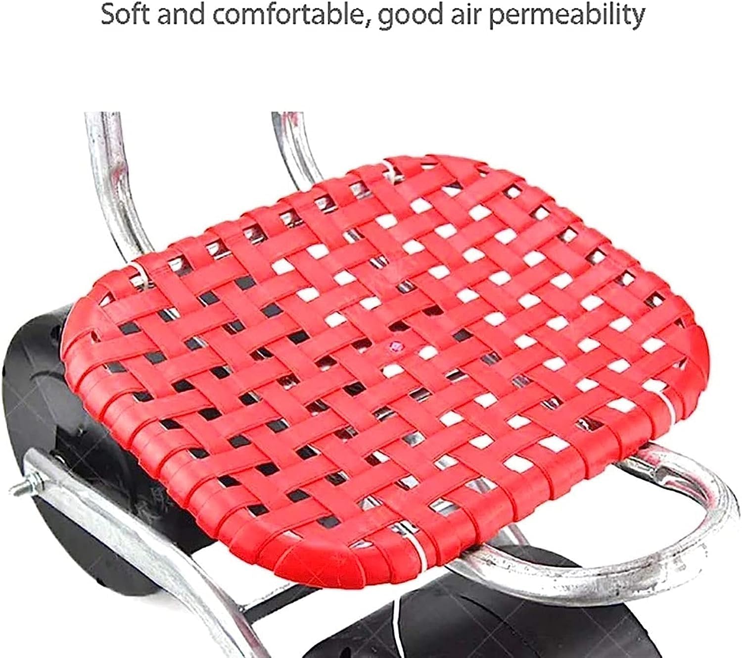 Rolling seat for Gardening, Garden Tools, 360 ° Rotating Garden Stool, Trolley Garden Helper, up to 150kg loadable Garden Trolley Mobile, Garden Helper seat Trolley(Color:Red A)