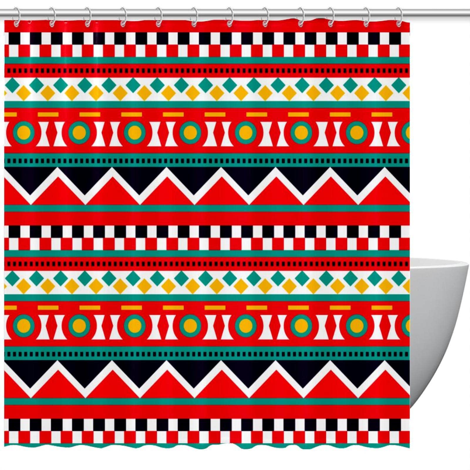 Rideau de douche anti-odeur Boho Bohemia 60x72 avec 12 crochets