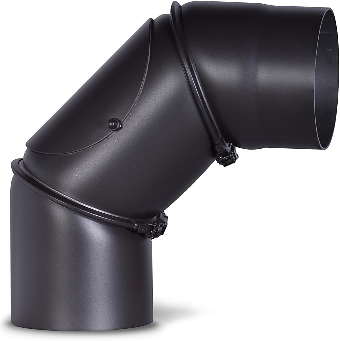 FIREFIX R120/B - Tubo de chimenea (120 mm de diámetro, chapa de acero para…