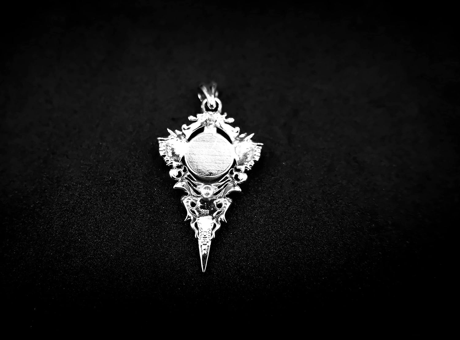 925 Sterling Silver Couple Dragon Heart Pendant Biker Animal Viking Jewelry