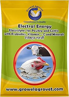 Electral Powder – Electrolytes with Vitamins, Minerals and Probiotics for Poultry, Cattle, Horses, Pigs, Goats, Sheep, Pigeons, and Birds – 500 gm.