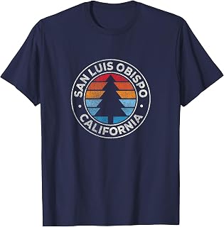 San Luis Obispo California CA Vintage Graphic Retro 70s T-Shirt