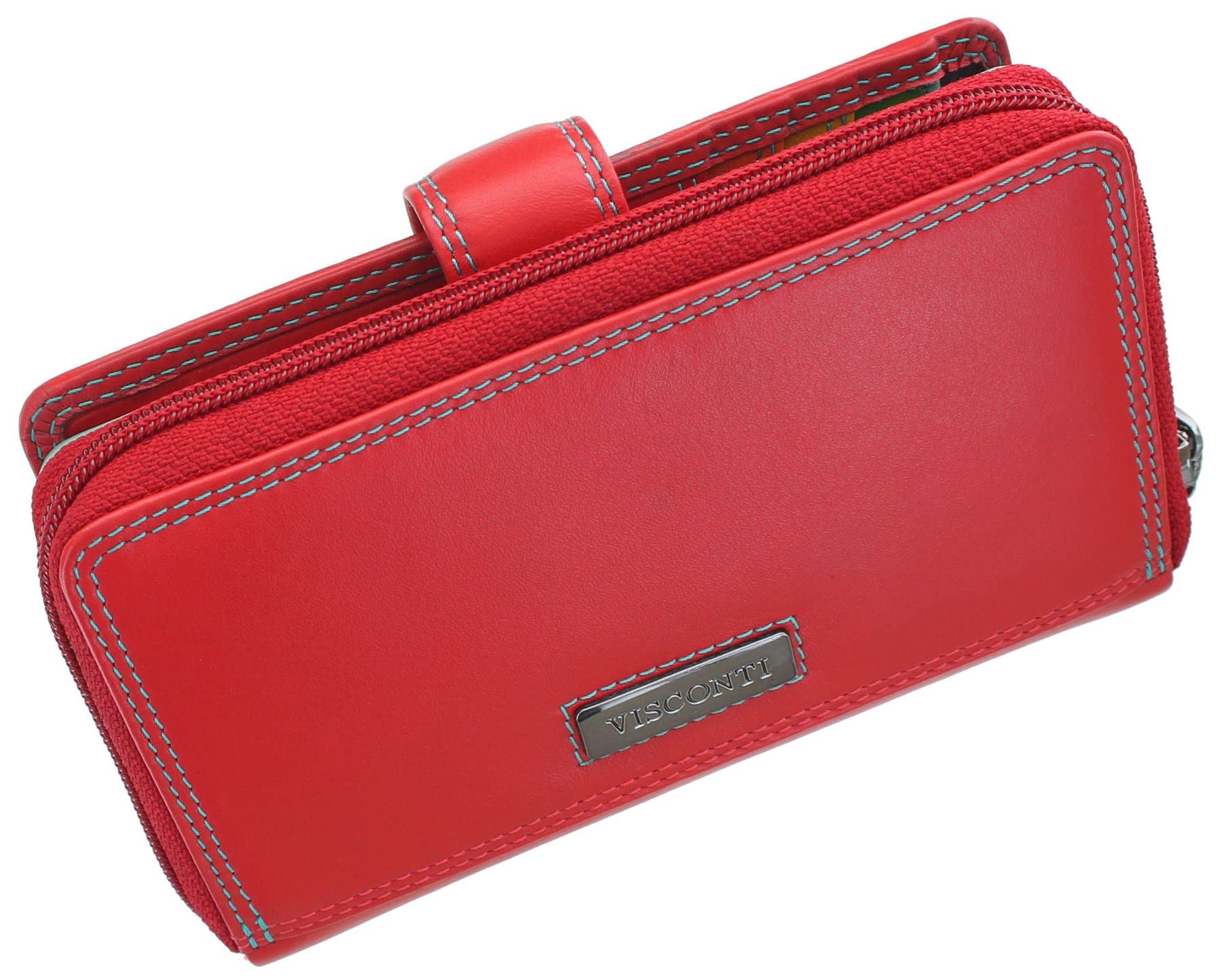 Visconti Cartera de piel suave Rio R13 para mujer, Red Rhumba, talla única, Moderno