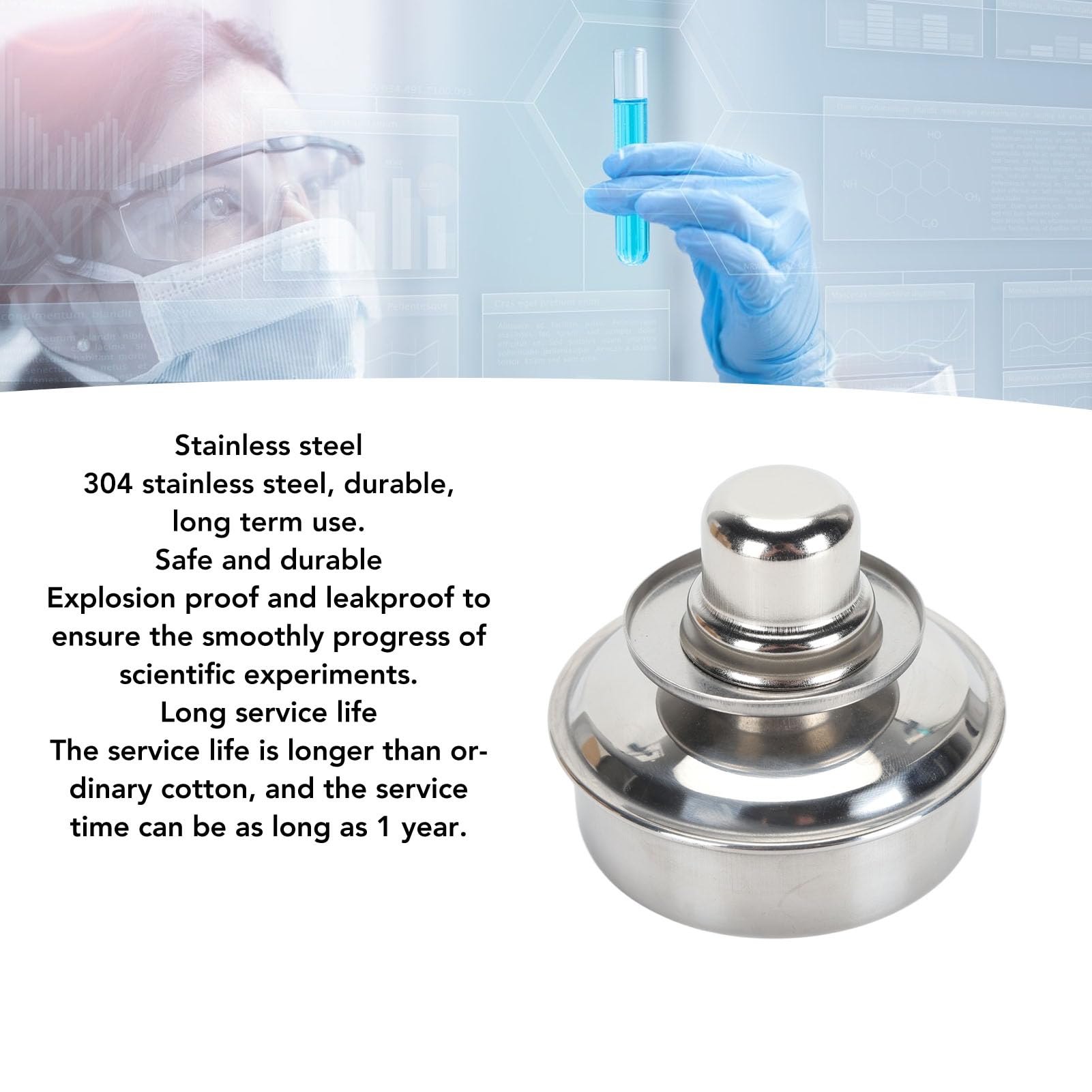 Brûleur de Lampe à Alcool, Lampe à Alcool en Acier Inoxydable, Antidéflagrant et étanche, pour Chauffer les Outils en Cuir de Laboratoire (100 ml réglable)