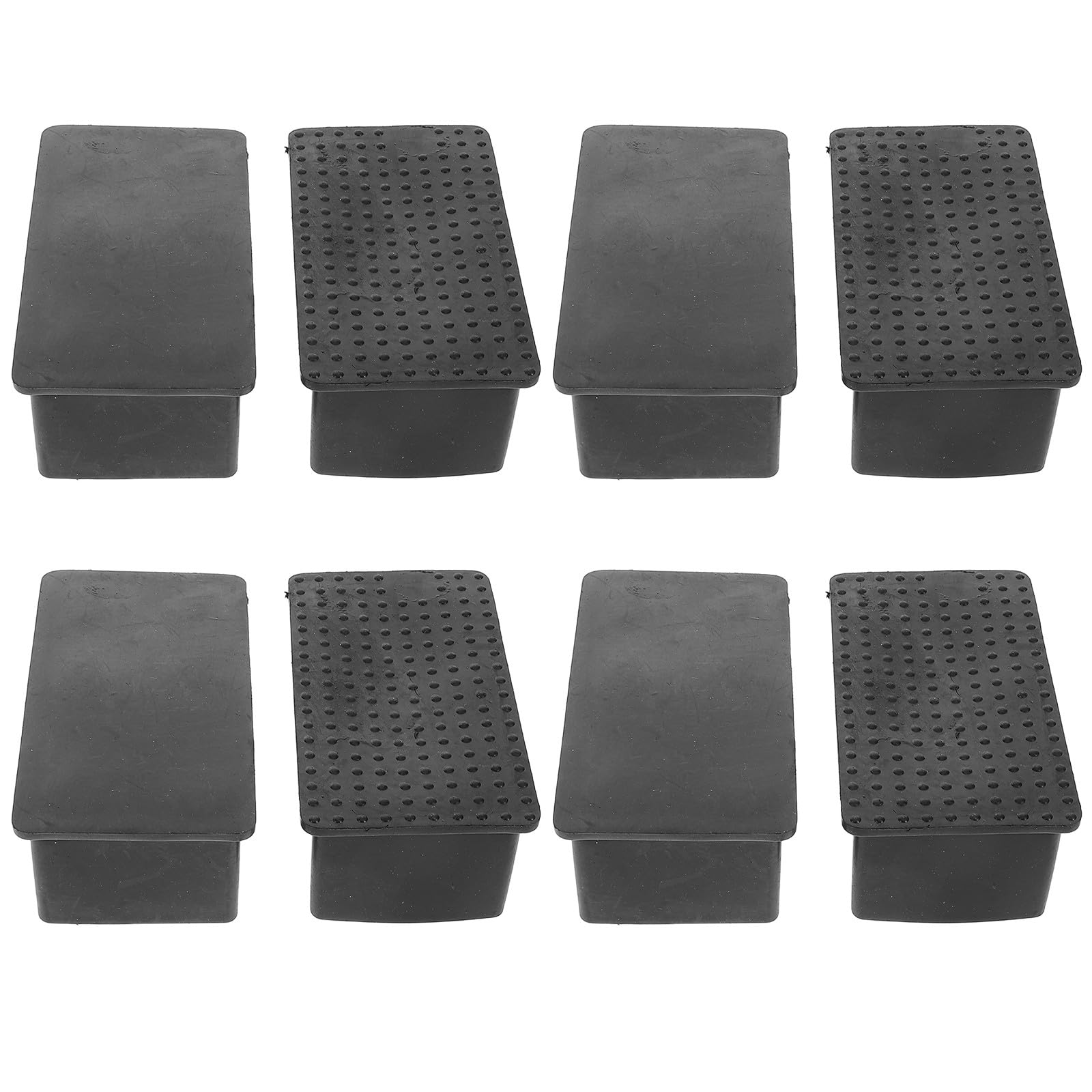 PartyKindom 8pcs Rectangular Rubber Non-slip Table Leg Pads Furniture Feet Protectors Soft Covers for Dining Chairs and Sofas Floor Protectors for Hardwood Floors
