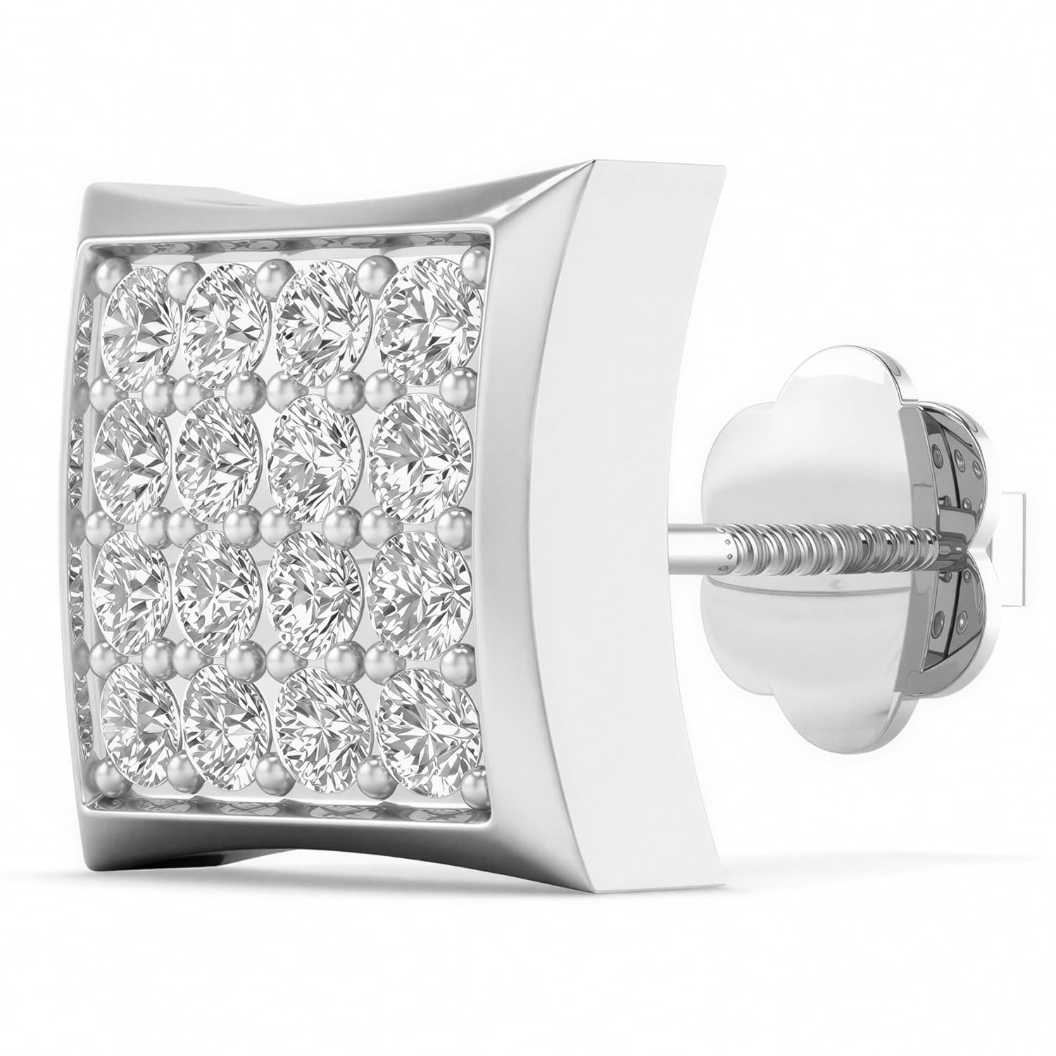 Stud Earrings for Men & Boys (1 Piece) - 925 Sterling Silver - Birthday Anniversary Gift - Men Fashion Accessories