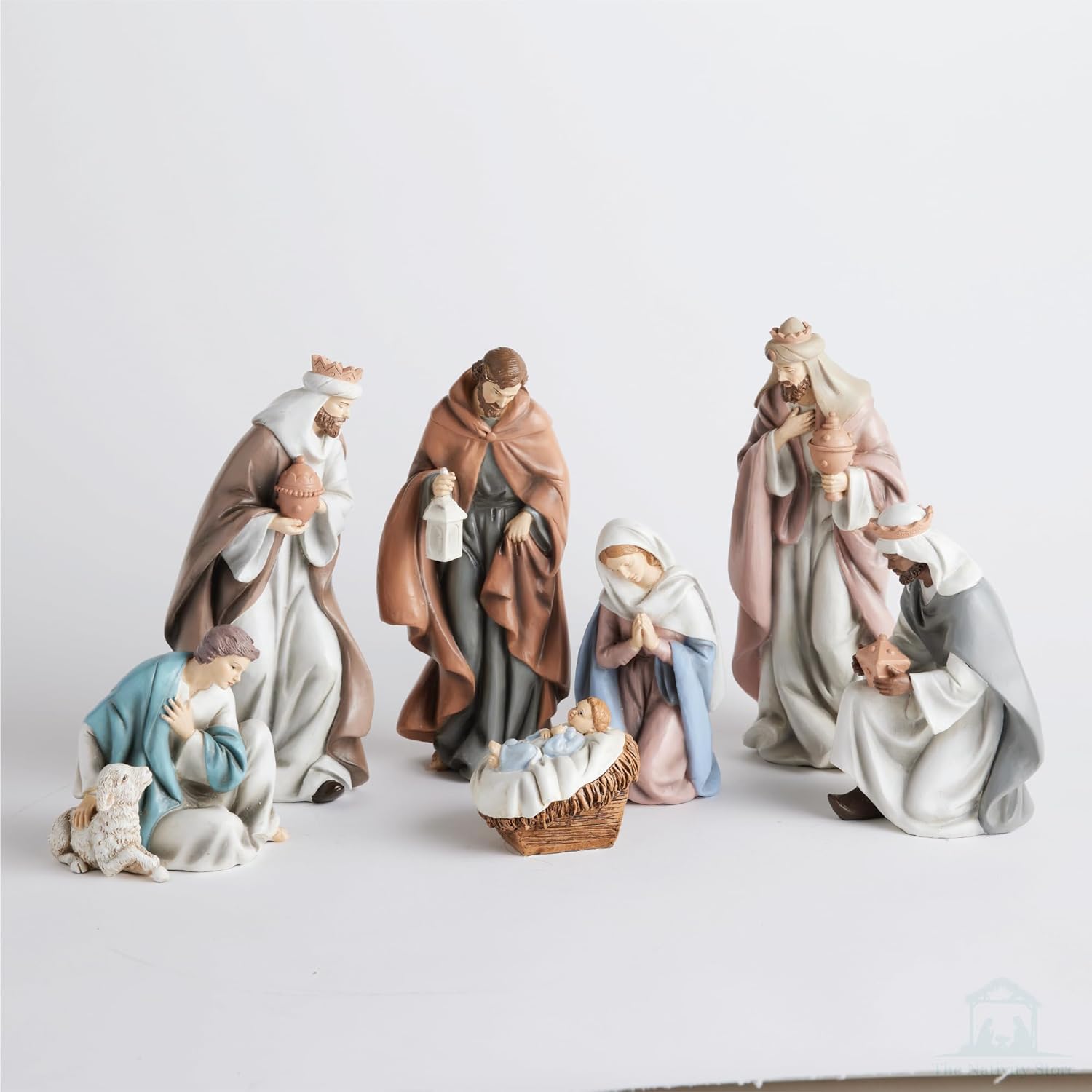 The Nativity Store - O Come All Ye Faithful Resin Nativity - Religious Christmas Holiday Decoration, 7 pcs