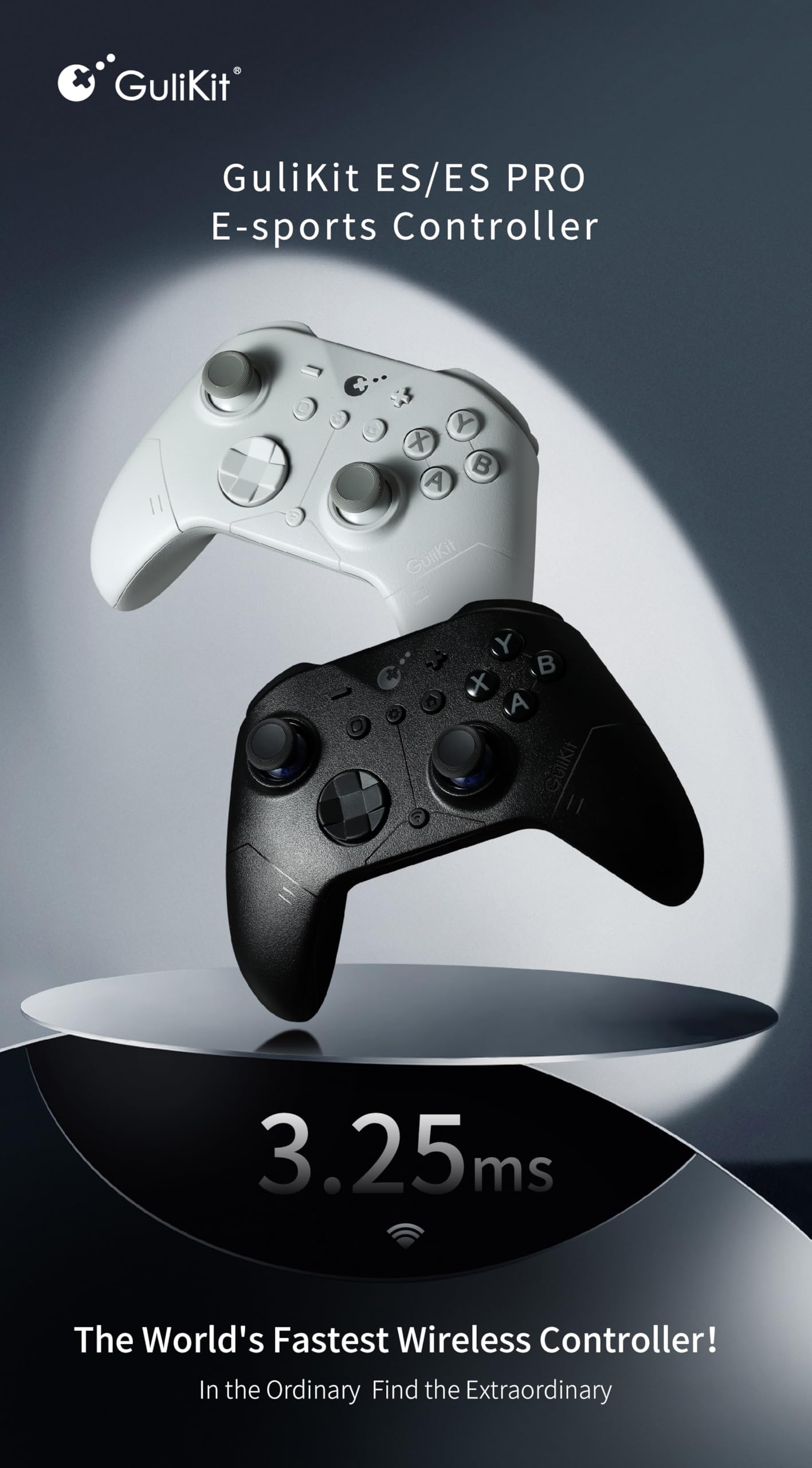 GuliKit ES PRO - Controlador de juegos de PC con cable e inalámbrico para Windows/Switch/Android/Switch 2 Wake-up (negro)