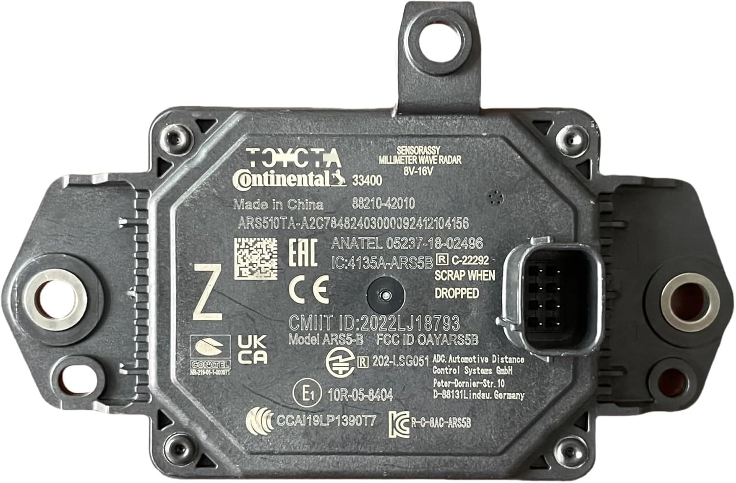 ACC Radar Sensor Front Distance Radar Sensor Fit For 2022-2023 Toyota RAV4 88210-0R020 88210-42010 8821042010 Easy Installation