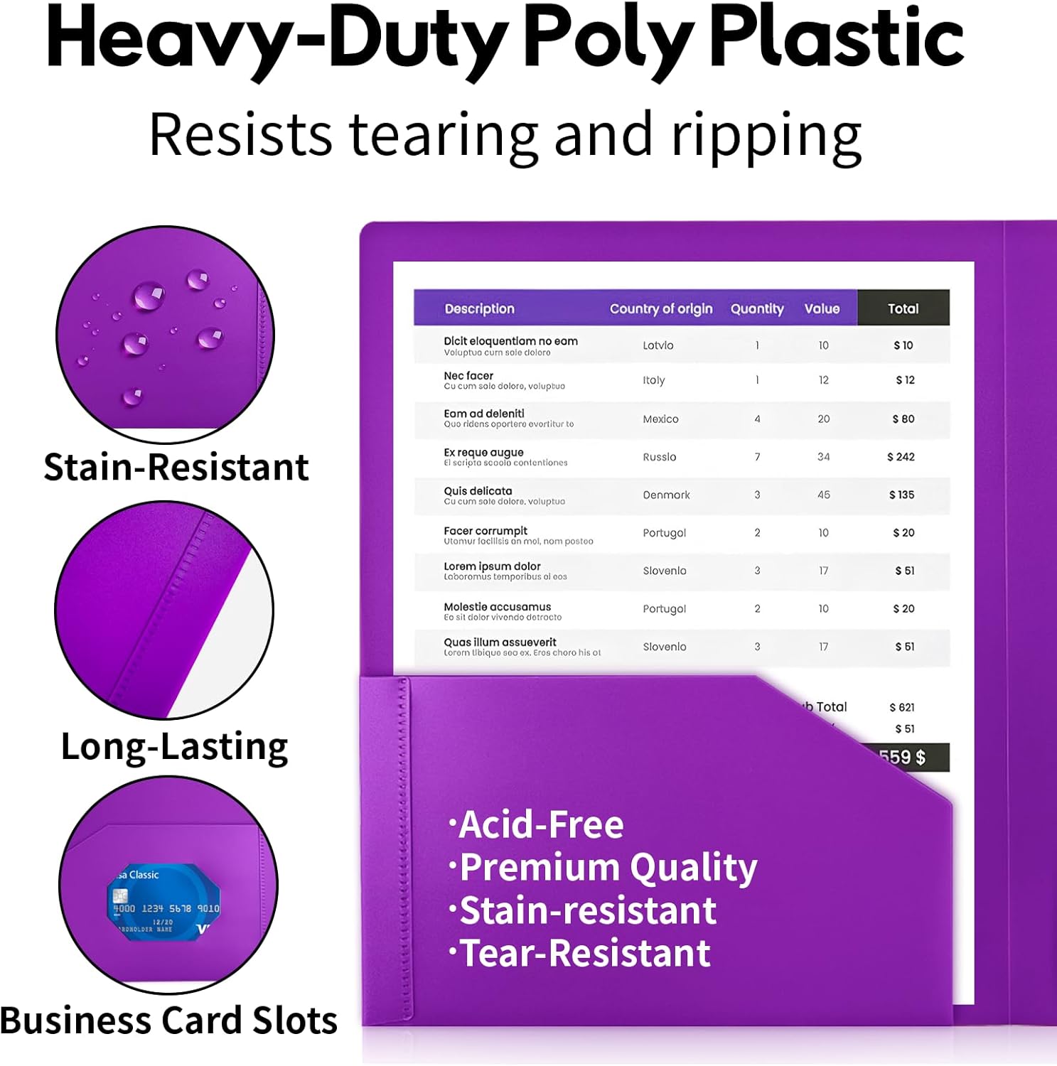 48Pcs Plastic Folders with Pockets (Multi-Colored),Fit Letter Size Paper,Durable Heavy Duty,2-Pocket Folder for School Office or Home,Durable Acid-Free Poly,Back to School Supplies Bulk