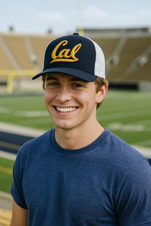 Officially Licensed Cal Berkeley Blue Hat Adjustable Mesh Trucker Classic University Logo Cap