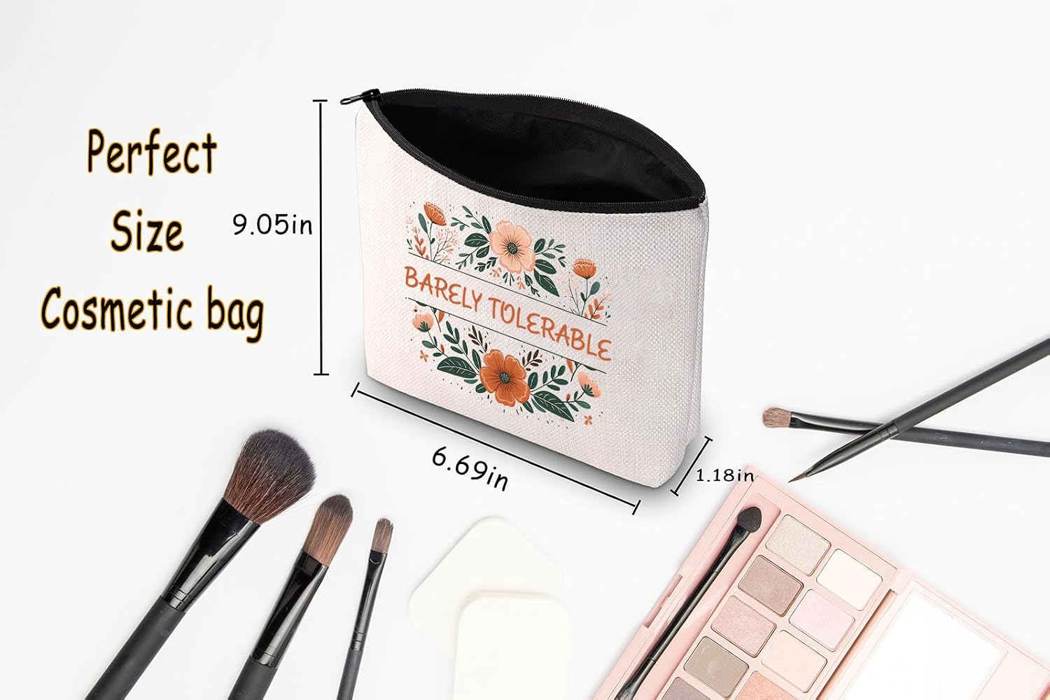 JNIAP Pride Reader Gift Barely Tolerable Cosmetic Bag Literary Gift for Reader (Barely T Bag) image 2