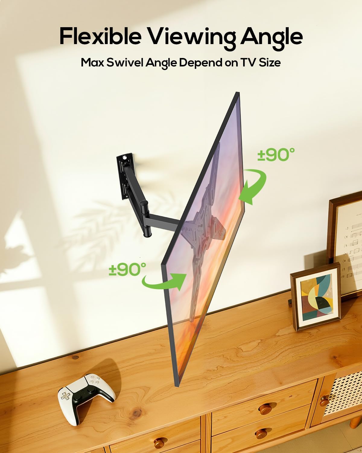 Image showing all included hardware components for the TV wall mount.
