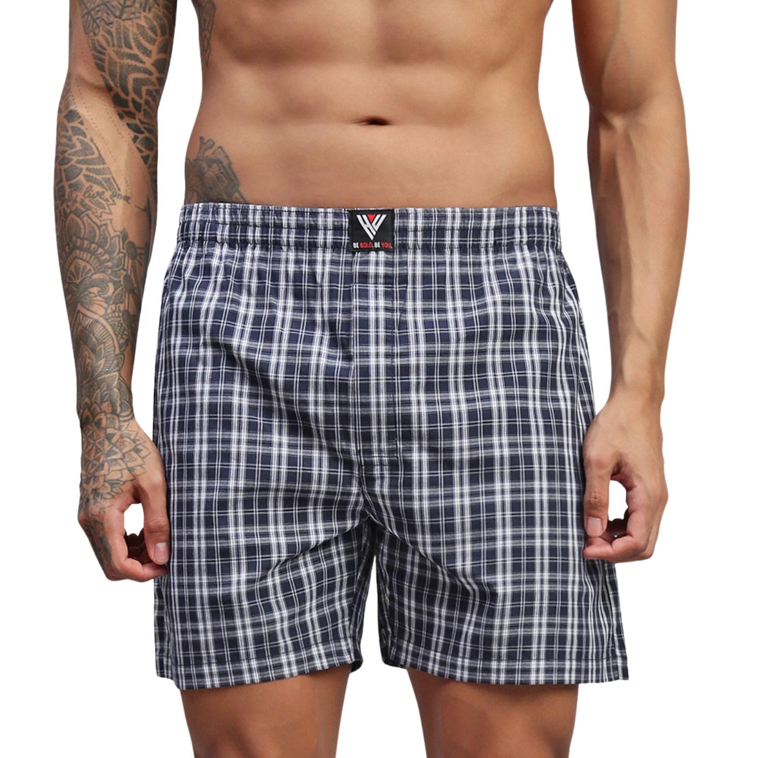 HAYU Blue & White Stripes Men Cotton Boxer Shorts - Review, Price and Buying Guide