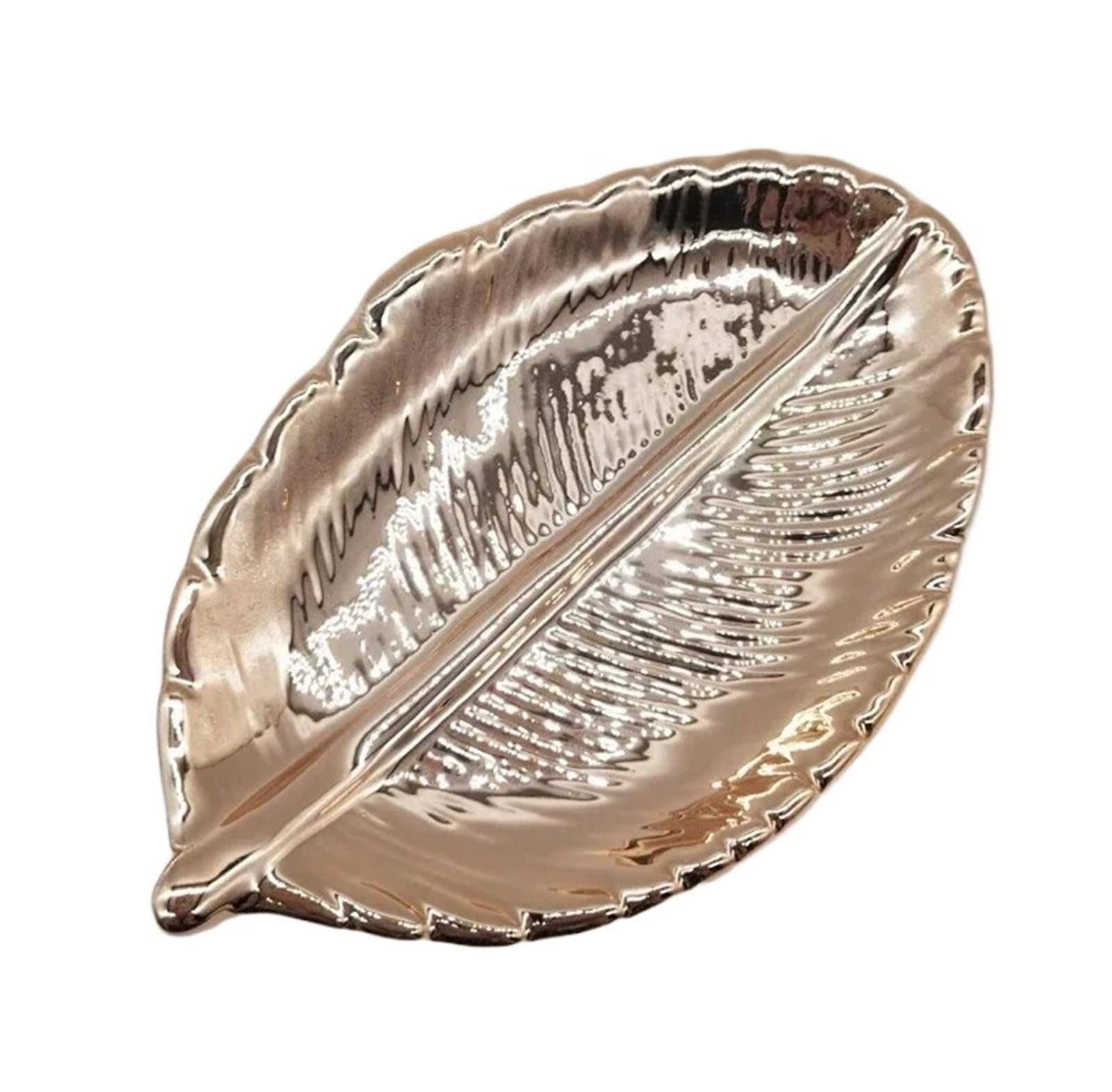 RRYPBOVG Ceramic Jewelry Dish Ceramic Leaves Shaped Dish Dinner Plates Cake Candy Dessert Tray Jewelry Storage Home Decoration Trays Decorative(Color 01)