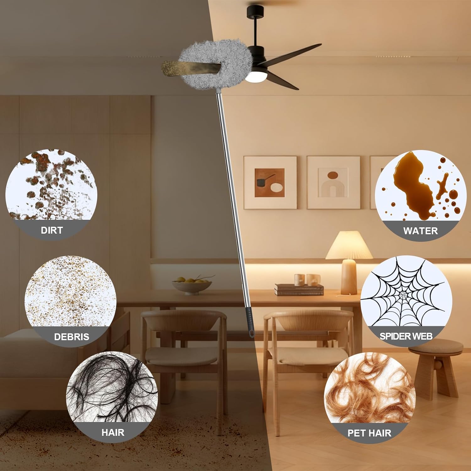 13-49.7 Inches with Extens Pole, Adjustable