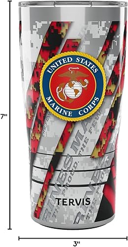 Miniatura 9 de Tervis Traveler Marines - Vaso aislado de triple pared con logotipo Digi Camo mantiene las bebidas frías y calientes, 20 onzas, acero inoxidable