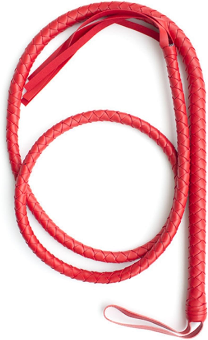 （Hot sell）Red Sticker Costumes Handmade Faux Leather Tassels Whip
