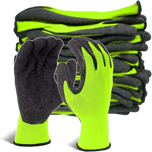 HANDLANDY Work Gloves for Men & Women, Utility Mechanic Working Gloves Touch Screen, Flexible Yard Work Gloves