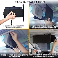 Vista 6 de EcoNour - Extensor de visera de coche mejorado con bloqueador solar Extensión de visera de parabrisas polarizada antirreflejos ofrece protección