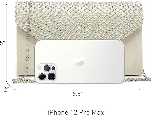 Miniatura 4 de Dasein Bolsos de noche con diamantes de imitación brillantes para mujer, bolsas de embrague para graduación, cóctel, fiesta, boda, compromiso