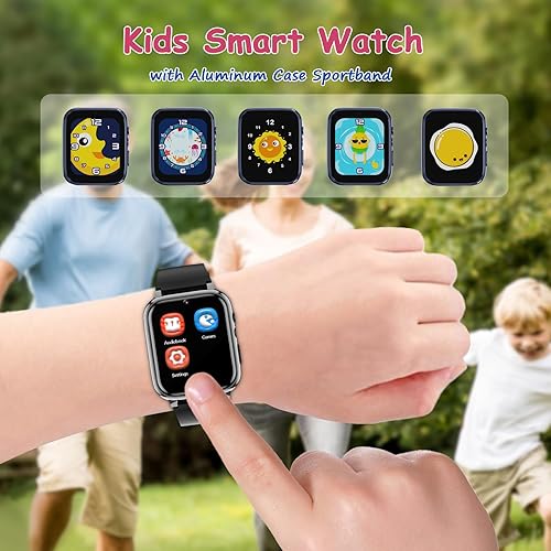 Miniatura 2 de Reloj inteligente de 1.69 pulgadas para niños de 4 a 12 años, 26 juegos de rompecabezas, cámara HD, reproductor de música de video, podómetro,