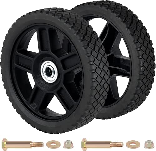 CheeMuii 7 Inch Lawn Mower Wheels 2 Pack 7" Push