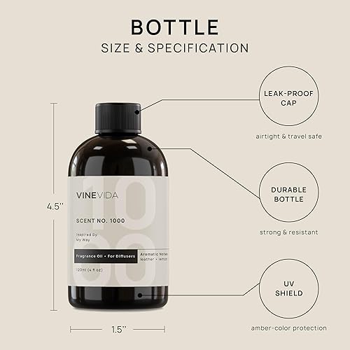 Miniatura 6 de VINEVIDA Aceite difusor de fragancia de hotel (4 onzas), difusor de aromas de hotel para el hogar, aceite difusor de aire frío, aceite esencial de