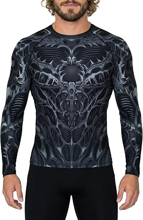 Raven Fightwear Mens Biomechanical BJJ Rash Guard MMA