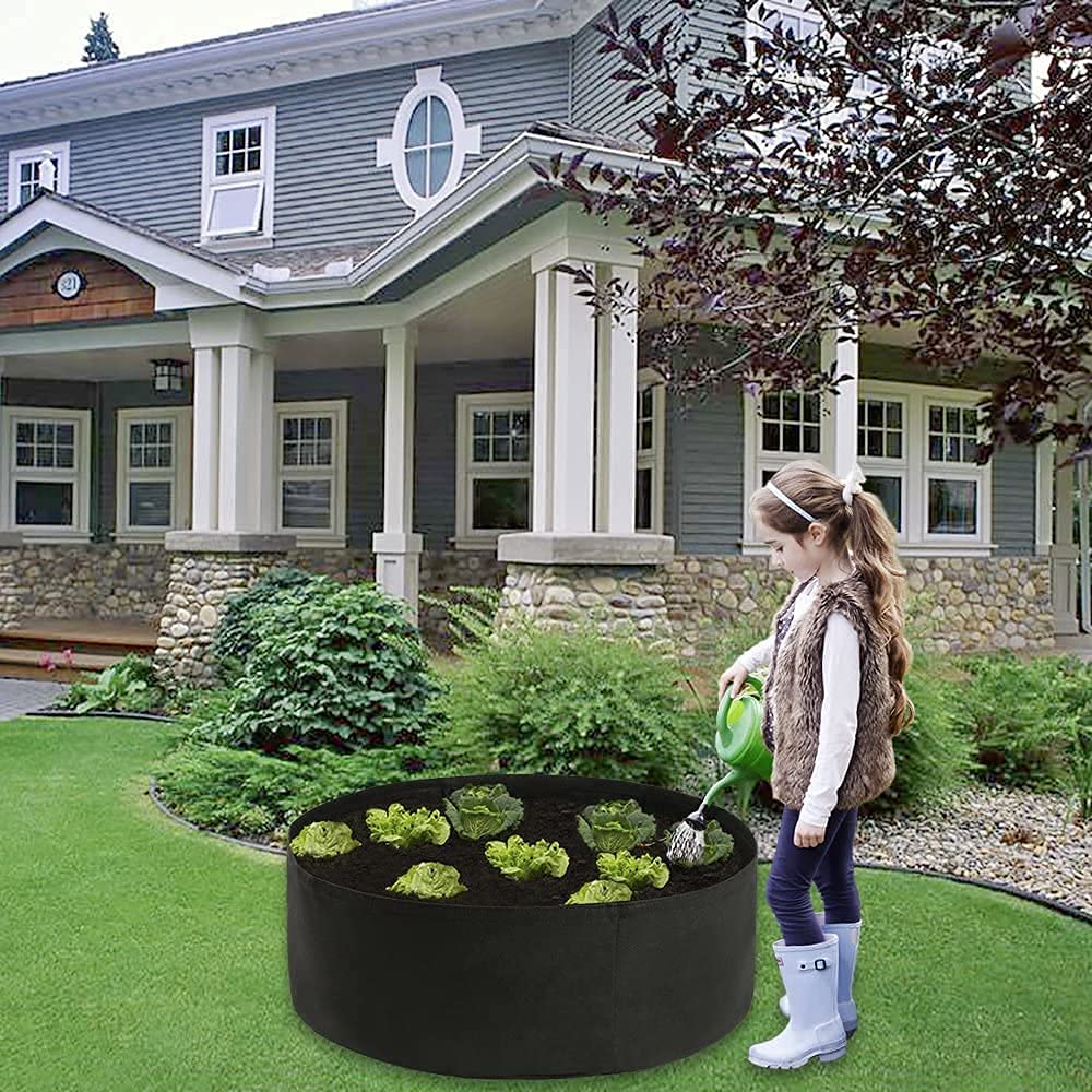Sac de Plantation Sac Plantation Les Pots de jardinière surélevés résistants de Jardin Poussent des Sacs en Tissu Rond surélevé lit de Plantation pour Planter des Plantes de légumes llxyzrzbhd1