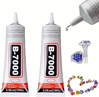 B-7000 Adhesive Multi-Function Glues,Super Glue Suitable for Phone Screen Repair,Wooden,Jewelery,1 Pack (15ML*2)