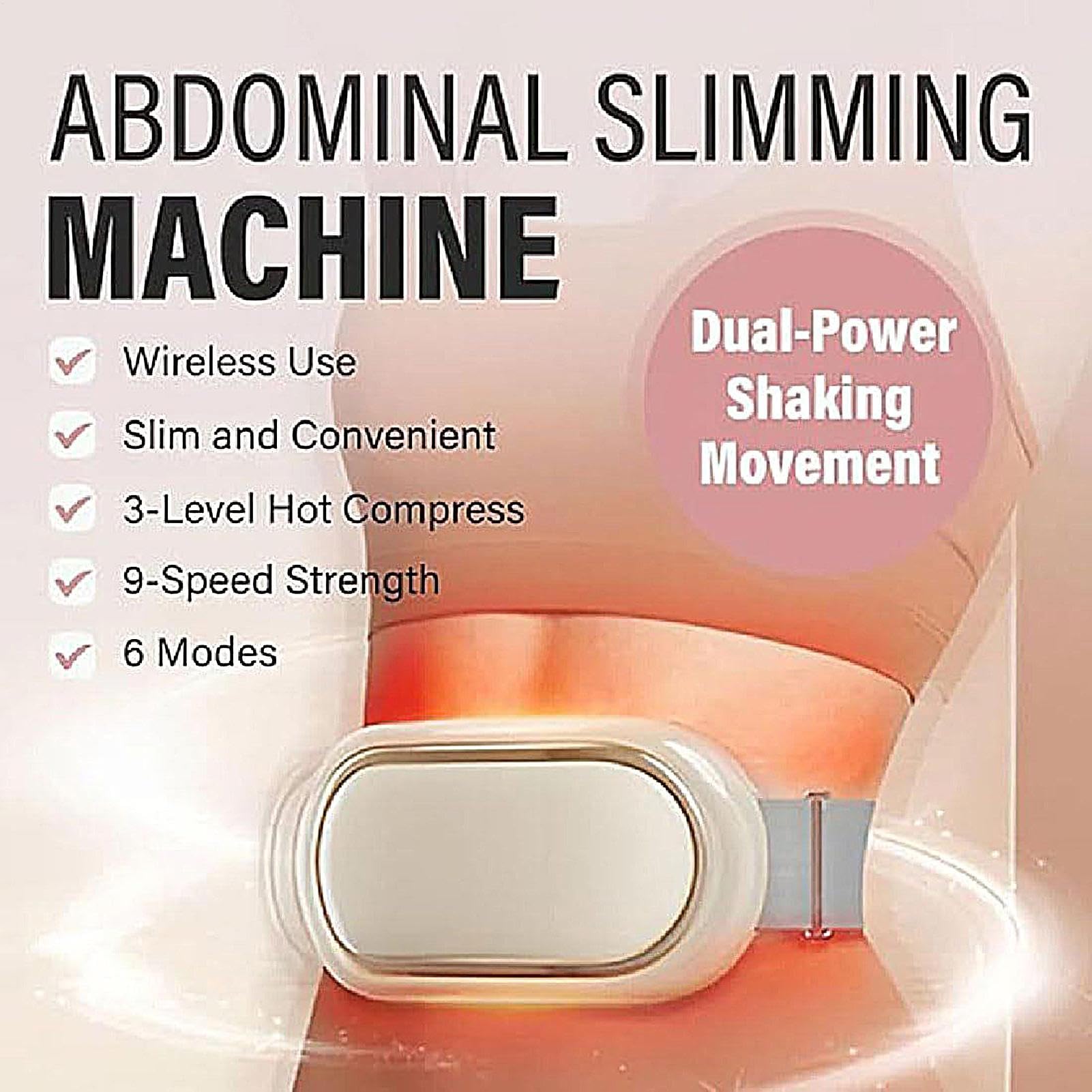Ceinture Reductrice Ventre Plat,Équipement de Fitness Électrique pour Abdominaux | Ceinture Massante Amincissante Sans Fil Portable pour Développement Musculaire Brûlage de Graisse et Sculpture