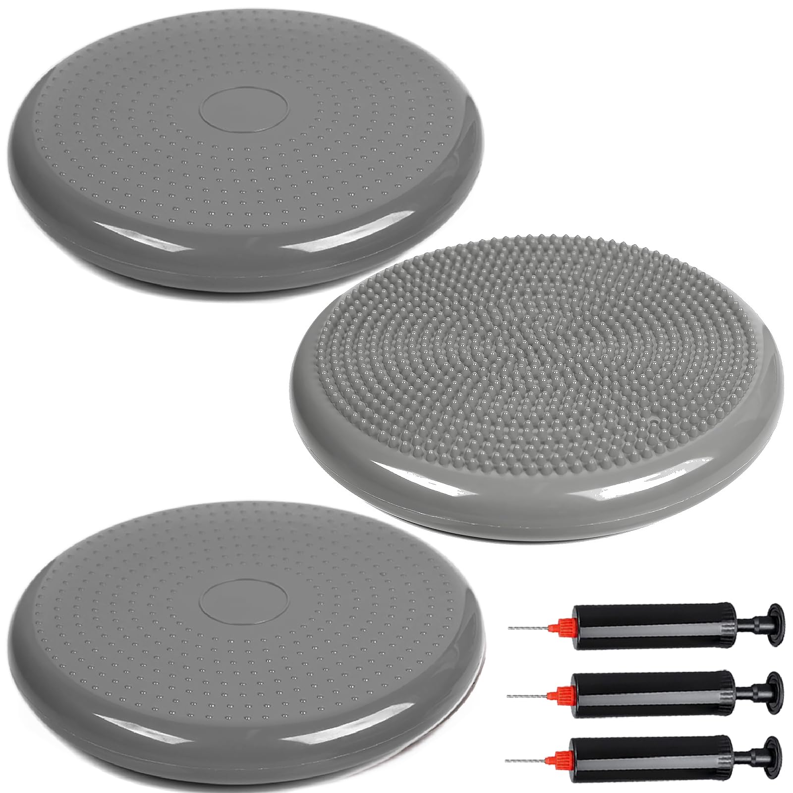 NEISHNG 3-Pack Sensory Wobble Cushion Wiggle Seat, Balance Stability Disc Core Trainer for Adults & Kids