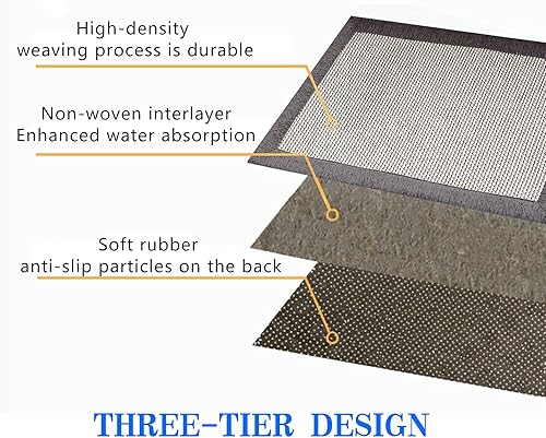 Miniatura 37 de LUFEIJIASHI Alfombras y tapetes de cocina antideslizantes lavables, juego de 2 piezas absorbentes de cocina, tapetes para piso de cocina de granja