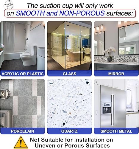 Miniatura 5 de Ganchos para colgar toallas, batas de baño o esponjas, extraíbles, ideales para duchas, ventanas, puertas de vidrio y paredes del baño, paquete de 2