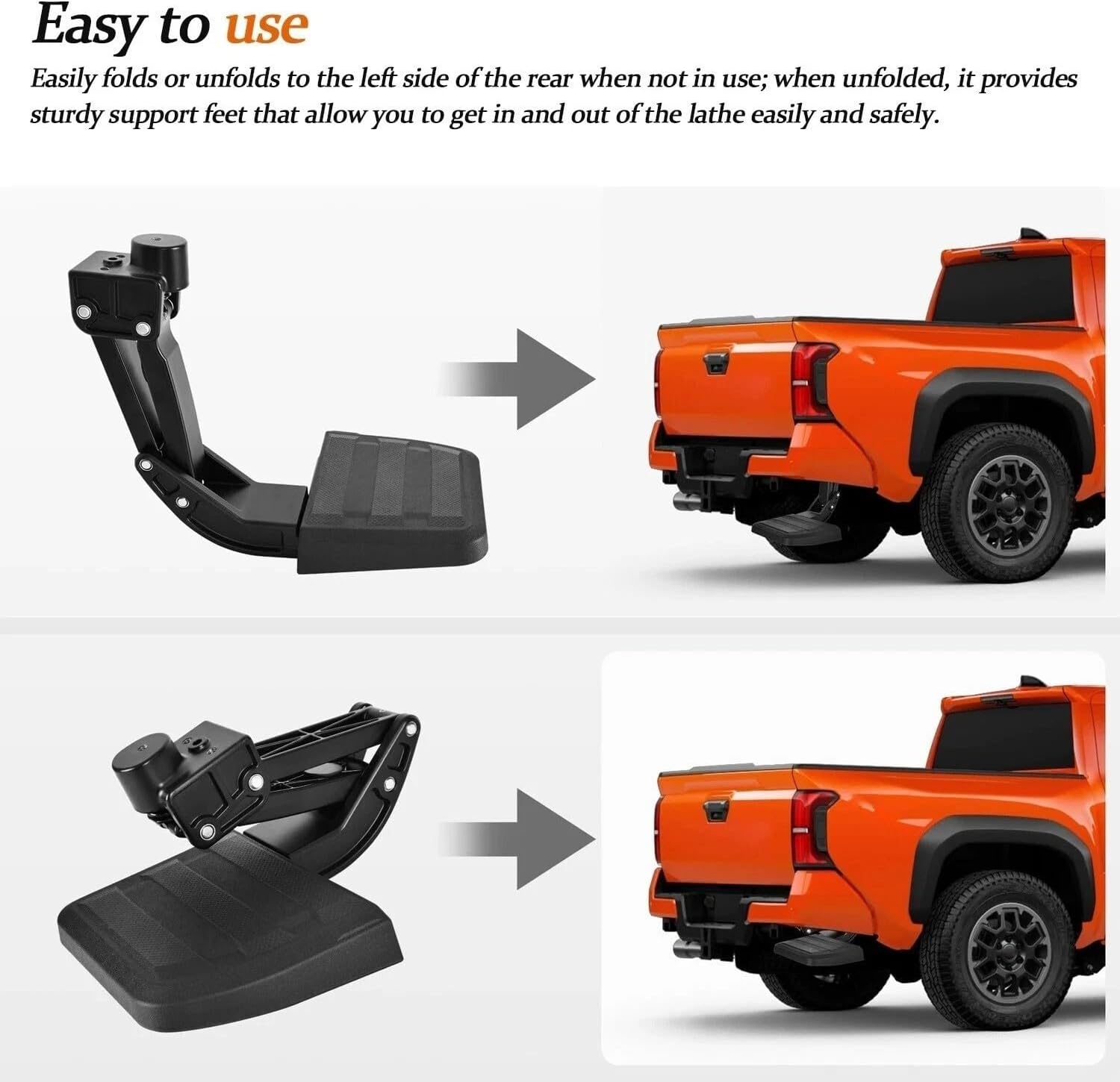 Rear Bed Step Retractable Truck Tailgate Step Fits for Toyota Tacoma 2024-2026