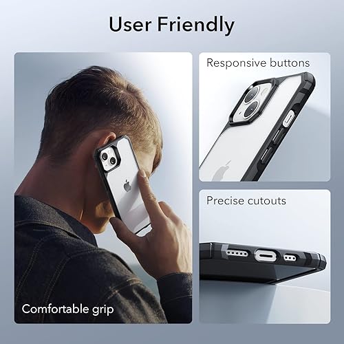 Miniatura 7 de ESR Air Armor - Funda para iPhone 13iPhone 14, protección de grado militar, esquinas Air Guard a prueba de golpes, parte trasera de acrílico