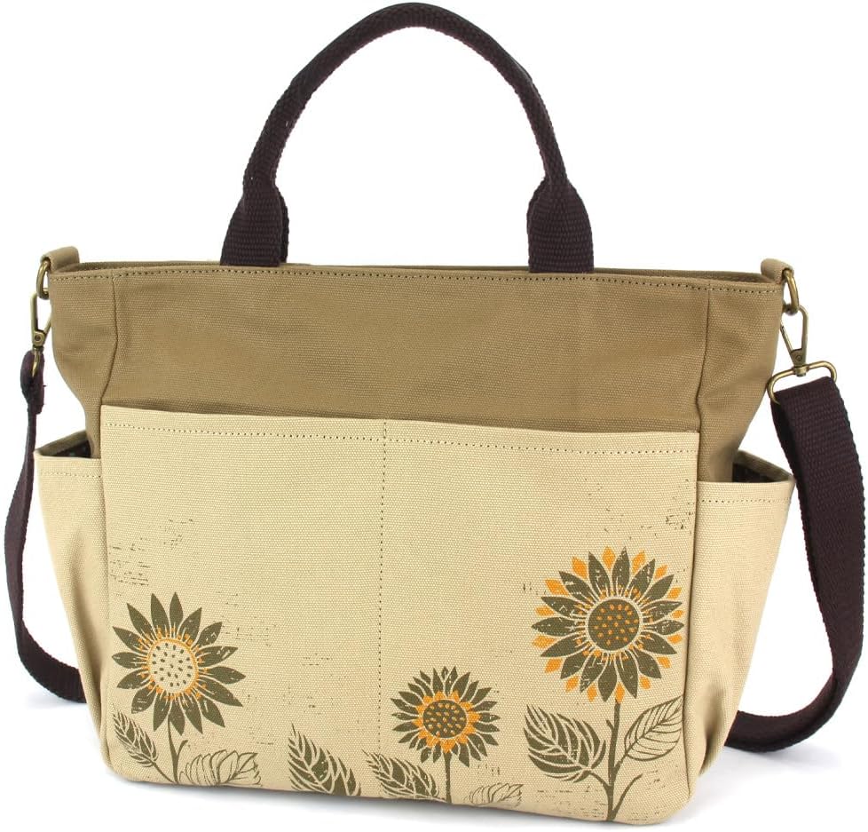 CHALA Canvas Print Pocket Tote Women Canvas Tote Bag/Shoulder Purse with Detachable Crossbody Strap - Image 2