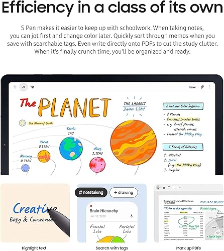 Miniatura 5 de Tab S6 Lite Pen S Pen de repuesto para Samsung Galaxy Tab S6 Lite (EJ-PP610) Lápiz capacitivo+puntas/puntas (gris Oxford)