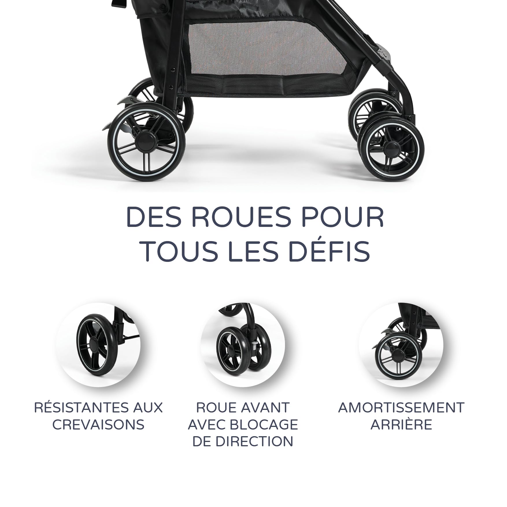 Ms BabyWorld – Poussette STREET – Poussette légère pour bébé | De la naissance jusqu'à 36 mois ou 22 kg | Avec amortisseurs | Capote XXL | Inclinaison maximale